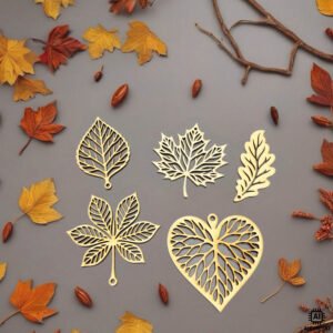 Holz-Dekoblätter in verschiedenen Formen – filigrane Herbstornamente aus Holz